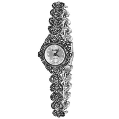 ساعت مچی عقربه ای نقره زنانه سما کد 10040017