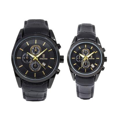 ست ساعت مچی عقربه ای زنانه و مردانه طرح کرنوگراف برنتین مدل av 1212