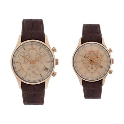 ست ساعت مچی عقربهای زنانه و مردانه سیتی زن مدل 2128g