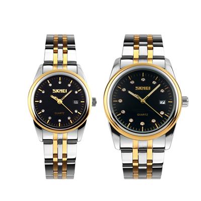 ست ساعت مچی عقربه ای زنانه و مردانه اسکمی کد 9099m
