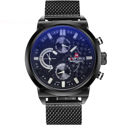 ساعت مچی عقربه ای مردانه نیوی فورس مدل nf9068m bbw