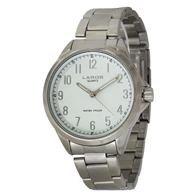 ساعت مچی عقربه ای مردانه لاروس مدل0517 79981 به همراه دستمال مخصوص برند کلین واچ