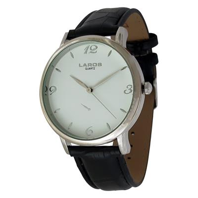 ساعت مچی عقربه ای مردانه لاروس مدل0517 79997 s به همراه دستمال مخصوص برند کلین واچ