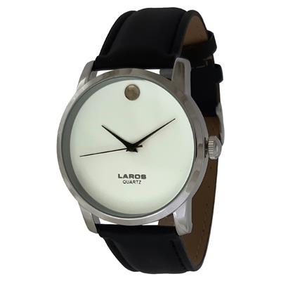 ساعت مچی عقربه ای مردانه لاروس مدل 0817 79931 s به همراه دستمال مخصوص برند کلین واچ