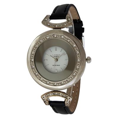 ساعت مچی عقربه ای زنانه لاروس مدل 512 74762 به همراه دستمال مخصوص برند کلین واچ