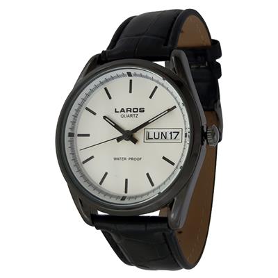 ساعت مچی عقربه ای مردانه لاروس مدل 1117 80127 s dd به همراه دستمال مخصوص برند کلین واچ