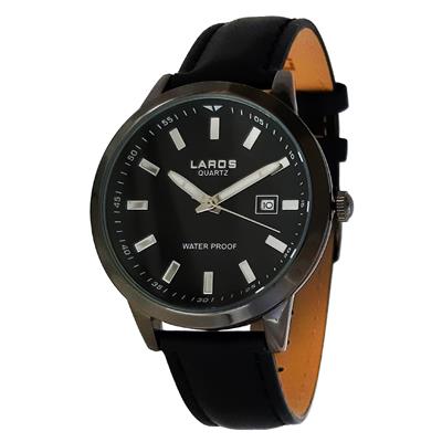 ساعت مچی عقربه ای مردانه لاروس مدل 1116 79949 s d به همراه دستمال مخصوص برند کلین واچ