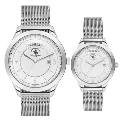 ست ساعت مچی عقربه ای مردانه و زنانه سانتا باربارا مدل sb611232