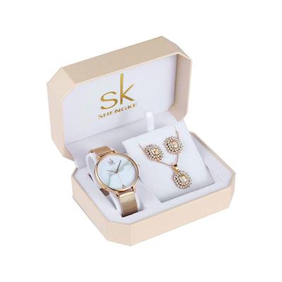 نیم ست زنانه مدل 008 به همراه ساعت مچی عقربه ای