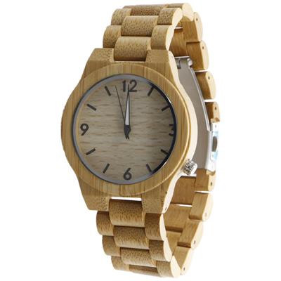 ساعت مچی چوبی عقربه ای کد bmk26