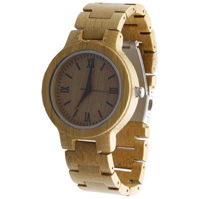 ساعت مچی چوبی عقربه ای کد bmk27