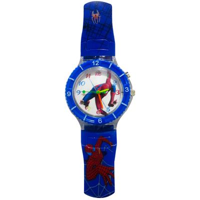 ساعت مچی عقربه ای بچه گانه مدل spider man blue