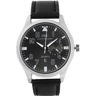 ساعت مچی عقربه ای مردانه شاف هاووسن مدل iwc black