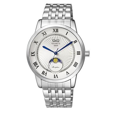 ساعت مچی عقربه ای مردانه کیو اند کیو مدل qz10j207y به همراه دستمال مخصوص برند کلین واچ