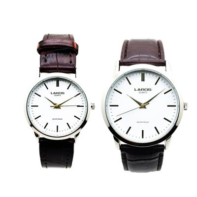 ست ساعت مچی عقربه ای لاروس مدل ls a210 brown