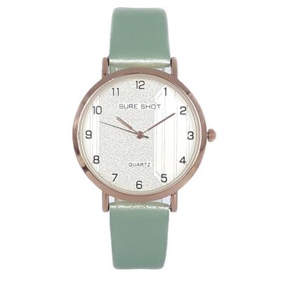 ساعت مچی عقربه ای زنانه سوری شات مدل sur 9966 sab ab به همراه دستمال مخصوص نانو کلیر واچ