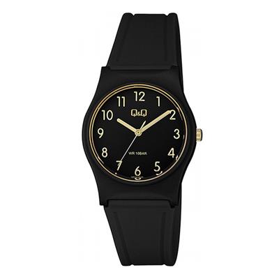 ساعت مچی عقربه ای زنانه کیو اند کیو مدل vp34j074y به همراه دستمال مخصوص کلین واچ