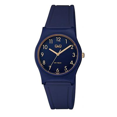 ساعت مچی عقربه ای زنانه کیو اند کیو مدل vp34j078y به همراه دستمال مخصوص کلین واچ