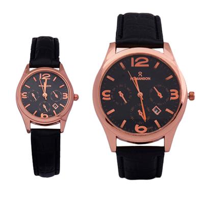 ست ساعت مچی عقربه ای زنانه و مردانه کد r3en bk