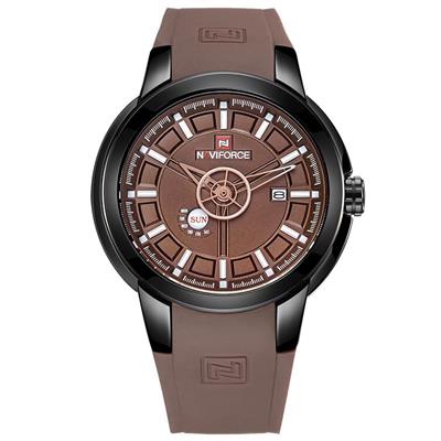 ساعت مچی عقربه ای مردانه نیوی فورس مدل nf9107m gha gh به همراه دستمال مخصوص نانو برند کلیر واچ