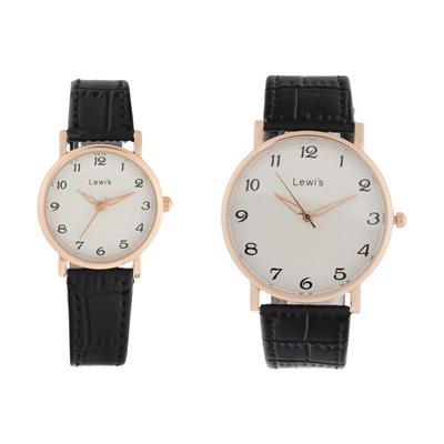 ست ساعت مچی عقربه ای زنانه و مردانه لاویز مدل l 9712