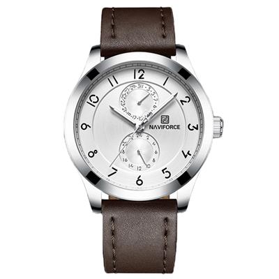 ساعت مچی عقربه ای مردانه نیوی فورس مدل nf3004m gha no به همراه دستمال مخصوص نانو برند کلیر واچ