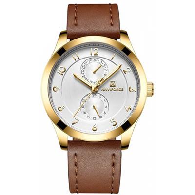 ساعت مچی عقربه ای مردانه نیوی فورس مدل nf3004m gha ro ta به همراه دستمال مخصوص نانو برند کلیر واچ