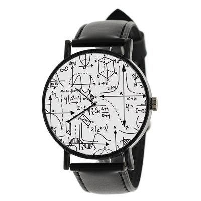 ساعت مچی عقربه ای مردانه طرح ریاضی مدل lf1150 m