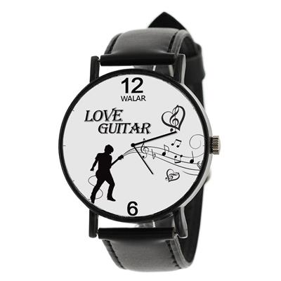 ساعت مچی عقربه ای زنانه والار طرح love guitar مدل lf1138 f
