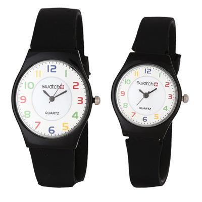 ست ساعت مچی عقربه ای زنانه و مردانه مدل swt clbk