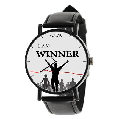 ساعت مچی عقربه ای مردانه والار طرح i am winner مدل lf1125 m