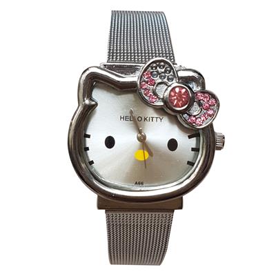 ساعت مچی عقربه ای دخترانه کیتی همراه با جعبه کادویی کد kfj