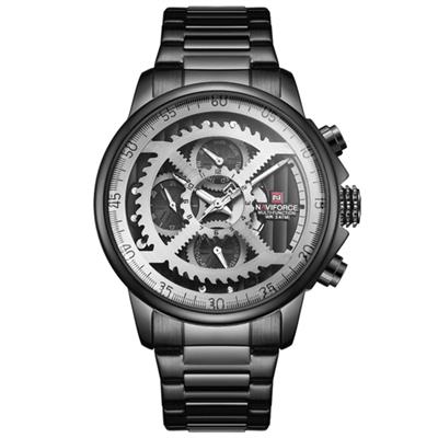 ساعت مچی عقربه ای مردانه نیوی فورس مدل nf9150m me to به همراه دستمال مخصوص نانو برند کلیر واچ