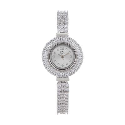 ساعت مچی عقربه ای نقره زنانه ای ان وی مدل anv 1