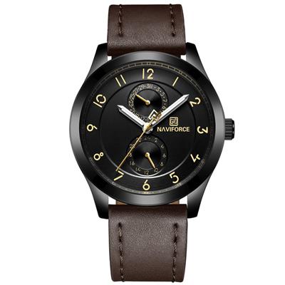 ساعت مچی عقربه ای مردانه نیوی فورس مدل nf3004m gha me به همراه دستمال مخصوص نانو برند کلیر واچ