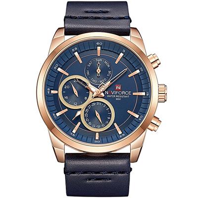 ساعت مچی عقربه ای مردانه نیوی فورس مدل nf9148m so ta به همراه دستمال مخصوص نانو برند کلیر واچ