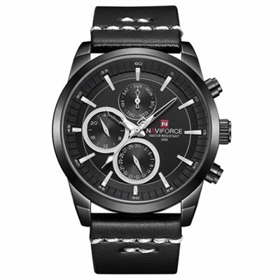 ساعت مچی عقربه ای مردانه نیوی فورس مدل nf9148m me me به همراه دستمال مخصوص نانو برند کلیر واچ