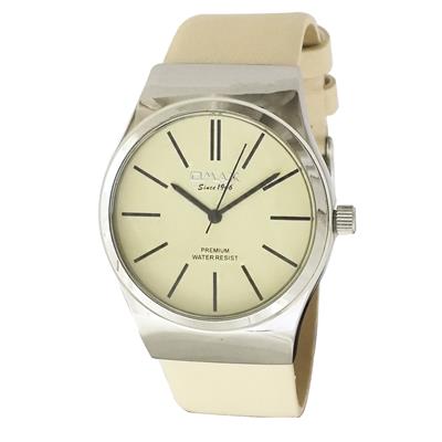 ساعت مچی عقربه ای اوماکس مدل r001 به همراه دستمال مخصوص برند کلین واچ