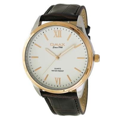 ساعت مچی عقربه ای مردانه اوماکس مدل jx03c35 به همراه دستمال مخصوص برند کلین واچ