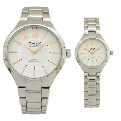 ست ساعت مچی عقربه ای اوماکس مدل hsj863 به همراه دستمال مخصوص برند کلین واچ