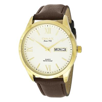 ساعت مچی عقربه ای مردانه اوماکس مدلgd05g35 به همراه دستمال مخصوص برند کلین واچ