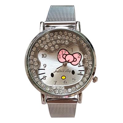 ساعت مچی عقربه ای دخترانه طرح کیتی کد kf10