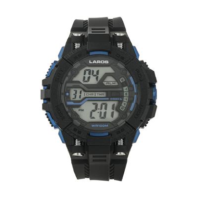 ساعت مچی دیجیتال مردانه لاروس مدل m1189 0318 به همراه دستمال مخصوص نانو برند کلیر واچ
