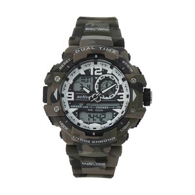 ساعت مچی مردانه اکتیو مدل yp 13614 به همراه دستمال مخصوص نانو برند کلیر واچ