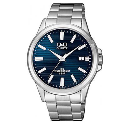 ساعت مچی عقربه ای مردانه کیو اند کیو مدل ca08j202y به همراه دستمال مخصوص برند کلین واچ