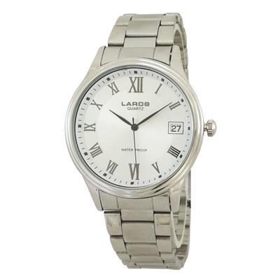 ساعت مچی عقربه ای مردانه لاروس مدل 0817 80071 d به همراه دستمال مخصوص برند کلین واچ