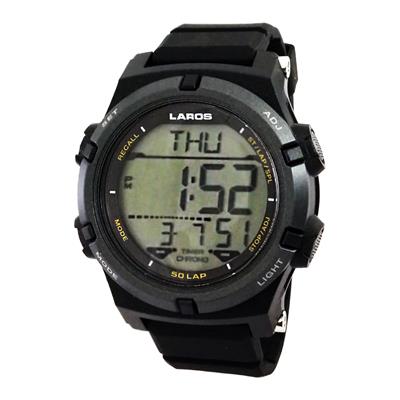 ساعت مچی دیجیتال مردانه لاروس مدل 0318 m1192 به همراه دستمال مخصوص برند کلین واچ