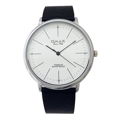 ساعت مچی عقربه ای مردانه اوماکس مدل cc9019 به همراه دستمال مخصوص برند کلین واچ