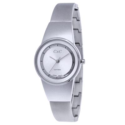 ساعت مچی عقربه ای زنانه سی اند سی مدل sn 1255l ss