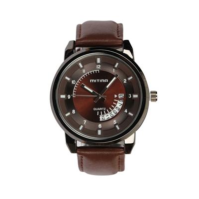 ساعت مچی عقربه ای مردانه می تینا مدل m 826 رنگ قهوه ای